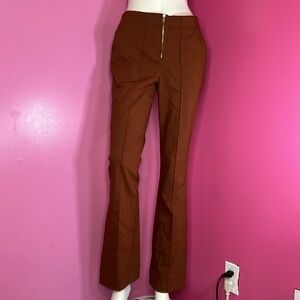 Free People Slim Flare Pants hazelnut brown size small